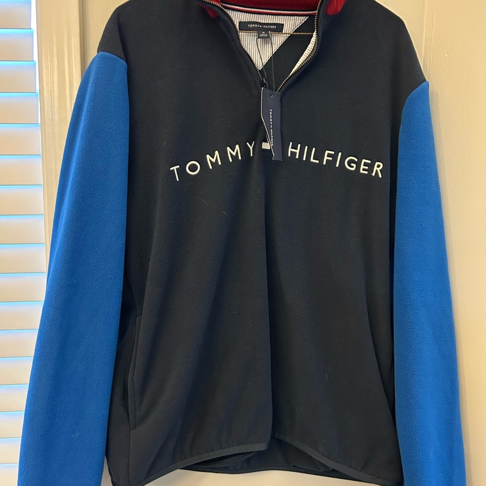 Tommy Hilfiger Black and Blue Pullover